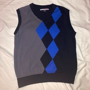 Grand Slam Blue and Black Diamond Sweater Vest